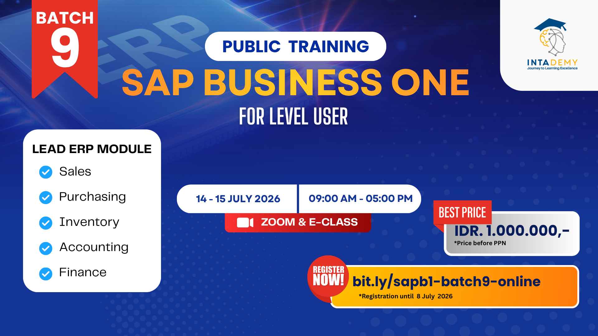  Public Training - SAP Business One (Online) Batch 9
